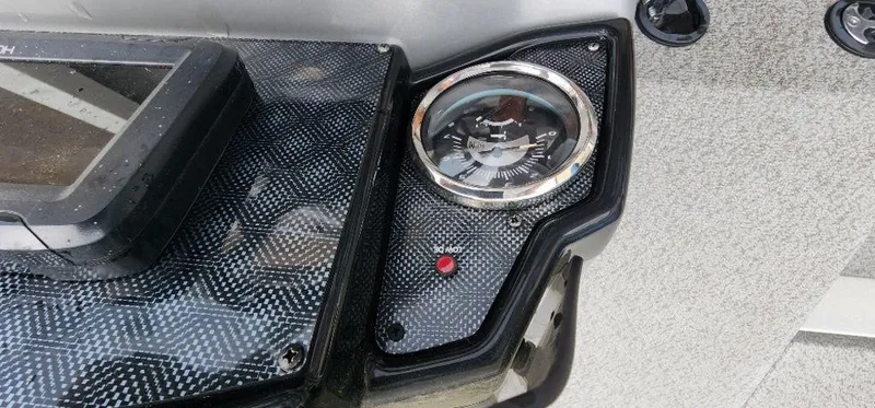 Slide: The Image of Dashboard of 2022 G3 Sportsman 1710 boat with gauge and control panel. - 34