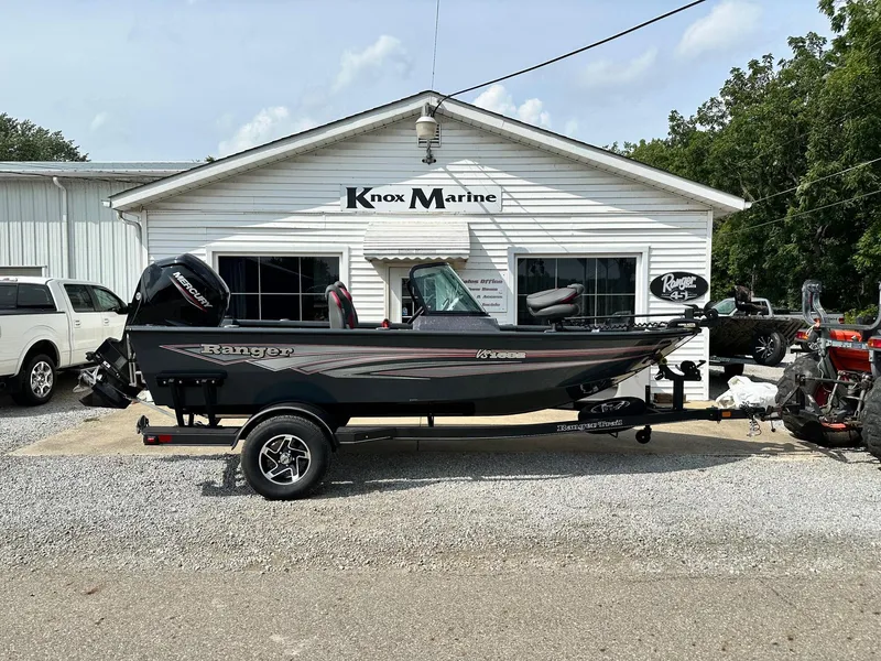 Slide: The Image of 2024 Ranger VS1682WT boat at Knox Marine dealership. - 0