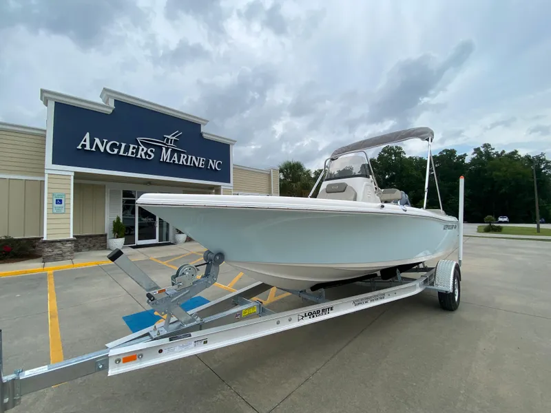 Slide: The Image of 2024 Key West 189 FS boat on trailer at Anglers Marine NC dealership. - 4