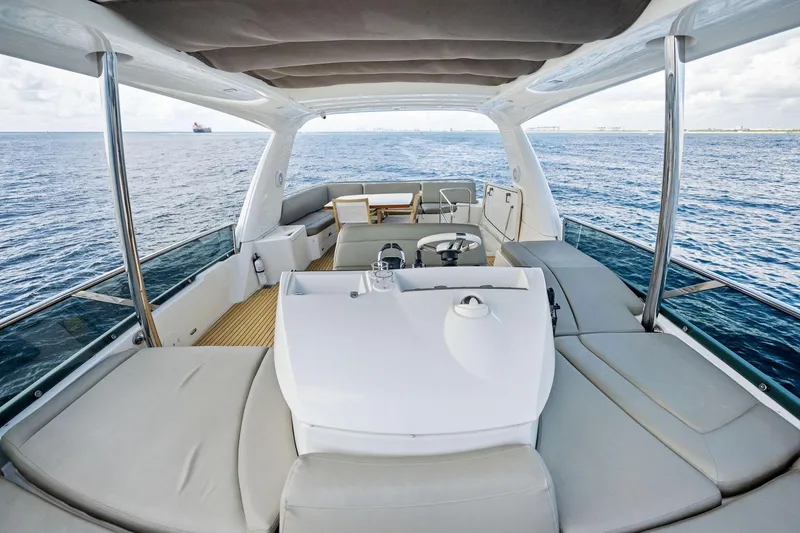 Slide: The Image of 2016 Prestige 620 yacht interior with ocean view. - 19