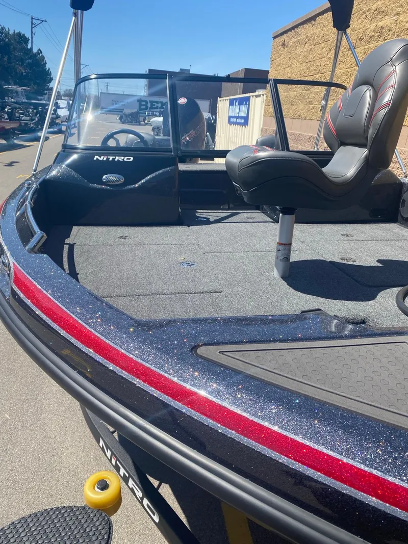 Slide: The Image of 2024 Nitro ZV19 Sport Pro boat with sleek design and comfortable seating. - 3