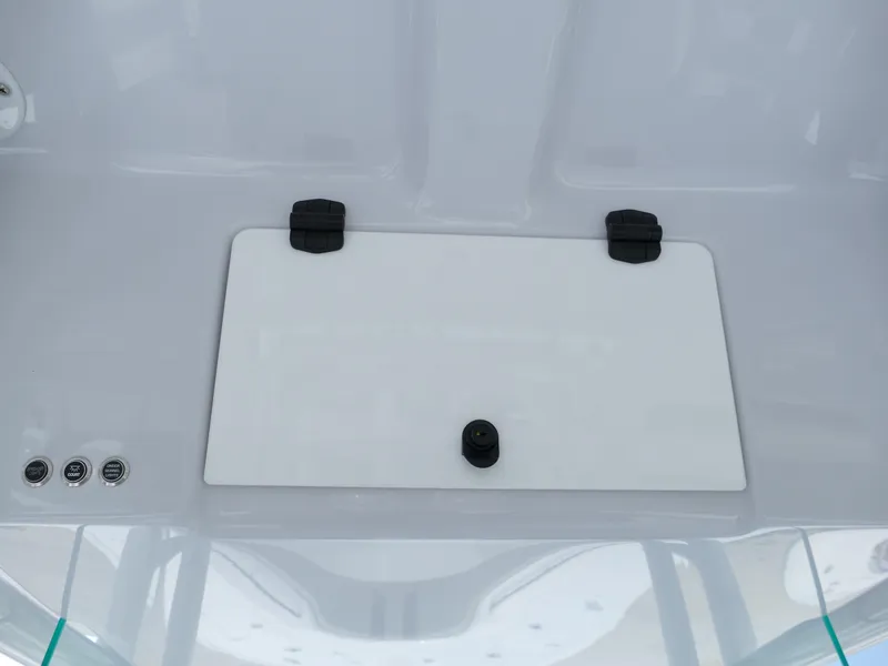 Slide: The Image of 2024 Cape Horn 31T Tournament boat console storage compartment. - 22