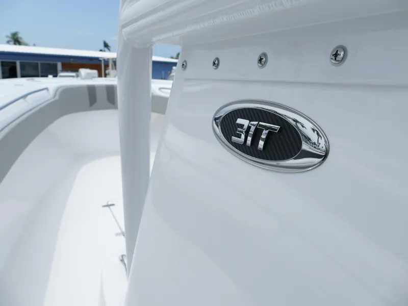 Slide: The Image of 2024 Cape Horn 31T Tournament boat interior with model emblem. - 26
