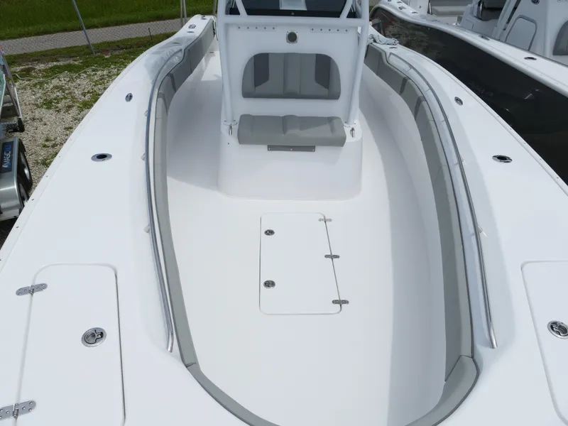 Slide: The Image of 2024 Cape Horn 31T Tournament boat, spacious deck view. - 30