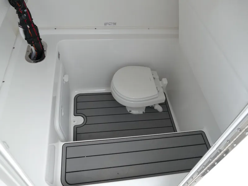 Slide: The Image of 2024 Cape Horn 31T Tournament boat interior with marine toilet - 46