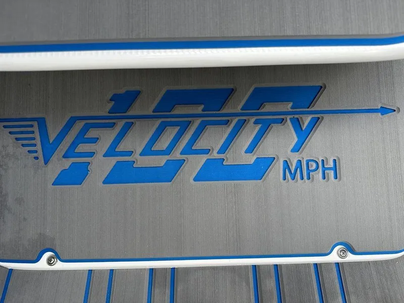 Slide: The Image of 2024 Velocity 290sc logo with 100 MPH speed indicator. - 4