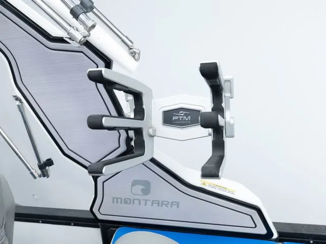 Slide: The Image of Montara 25' SURF BOSS 2.0 CW boat equipment, PTM mount, close-up view. - 16