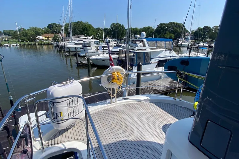 Slide: The Image of Azimut Magellano 50 yacht docked at marina, 2014 model, sunny day. - 48