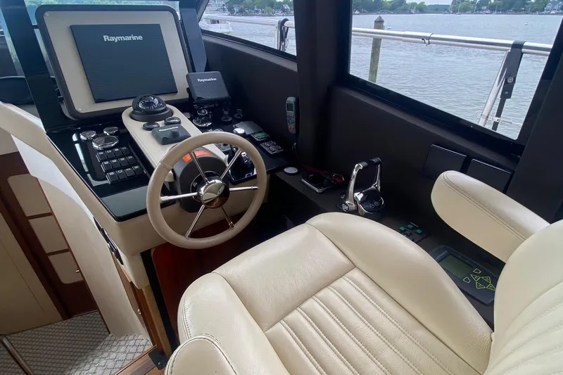 Slide: The Image of Interior helm of 2014 Azimut Magellano 50 yacht with navigation equipment. - 5