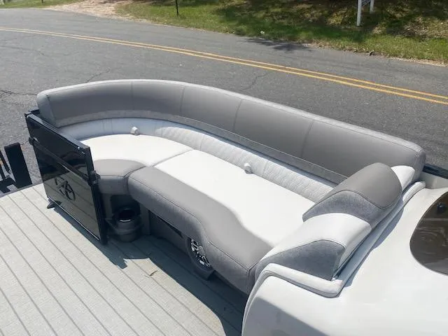 Slide: The Image of 2023 Avalon Catalina 2385 Quad Lounger boat with spacious seating. - 11