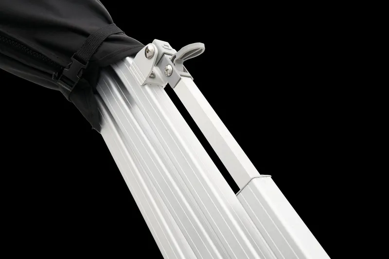 Slide: The Image of Close-up of 2024 Ranger Reata 223F boat canopy frame. - 47