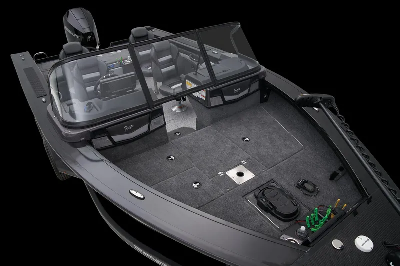 Slide: The Image of 2024 Ranger VX1888 WT fishing boat with spacious deck and modern design. - 26