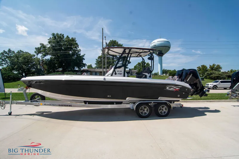 The Image of 2024 Glasstream 28 GSX Pro boat on trailer at Big Thunder Marine dealership. - 0