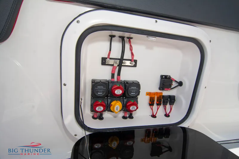 Slide: The Image of Electrical panel of 2024 Glasstream 28 GSX Pro boat by Big Thunder Marine. - 24