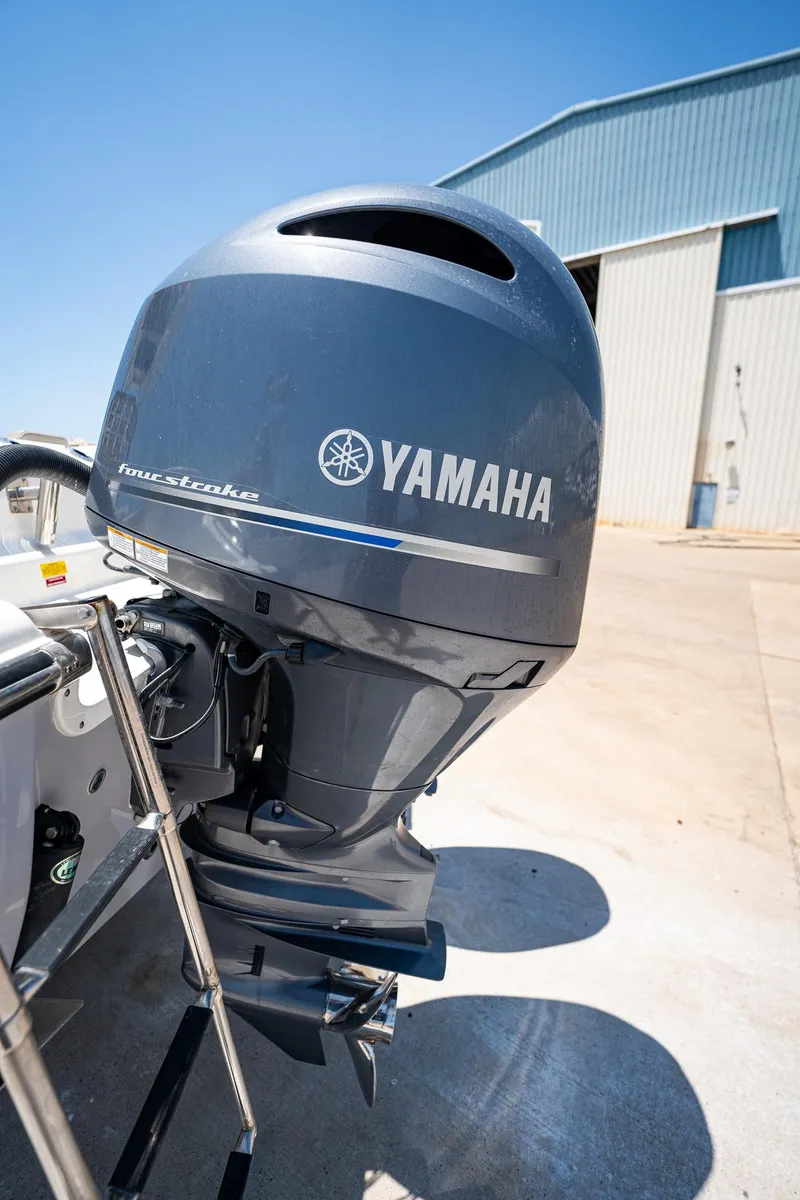 Slide: The Image of Yamaha outboard motor on 2021 Key West 244 Center Console boat. - 18