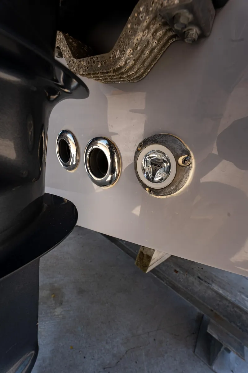 Slide: The Image of Close-up of 2021 Key West 244 Center Console boat fittings and hardware. - 25