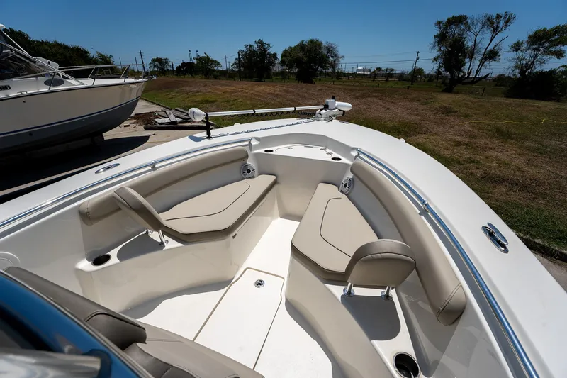 Slide: The Image of 2021 Key West 244 Center Console boat with spacious seating area. - 40