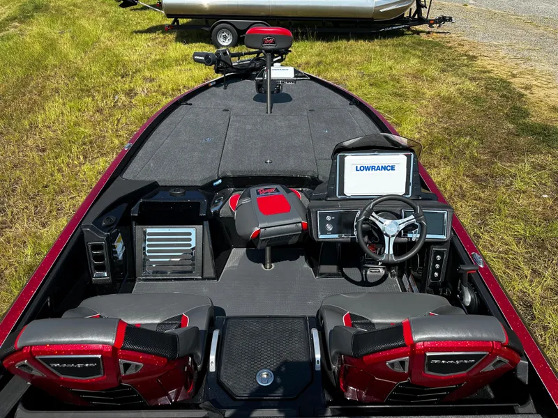 Slide: The Image of 2024 Ranger Z520R Ranger Cup Equipped boat interior with Lowrance electronics. - 3