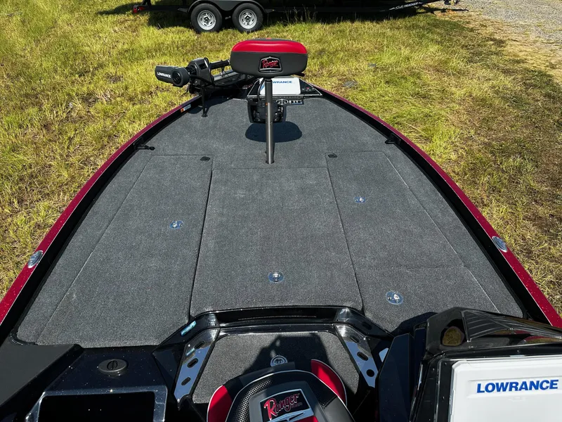 Slide: The Image of 2024 Ranger Z520R Ranger Cup Equipped boat deck with Lowrance electronics. - 5