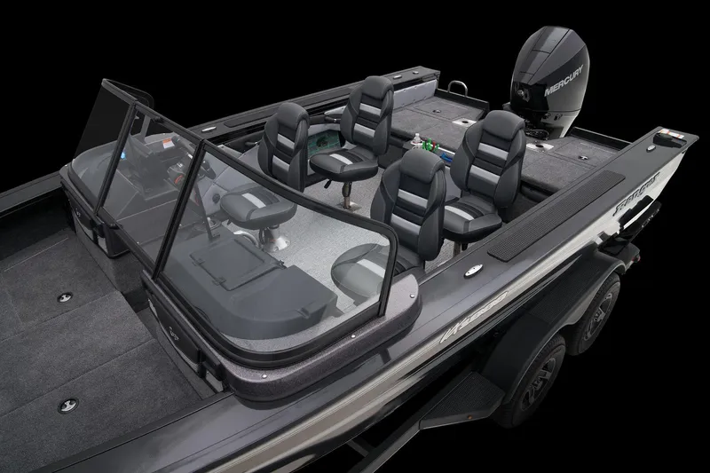 Slide: The Image of 2024 Ranger VX1888 WT fishing boat with seating and Mercury outboard motor. - 43