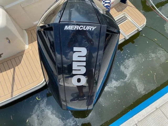 Slide: The Image of Mercury 250 outboard motor on a 2020 Scout 235 XSF boat. - 27