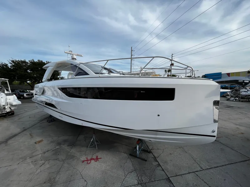 Slide: The Image of 2024 Jeanneau DB/43 OB luxury motor yacht on display. - 1