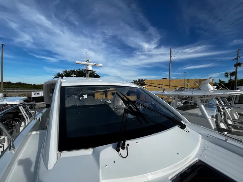 Slide: The Image of 2024 Jeanneau DB/43 OB boat with sleek design and modern features. - 17