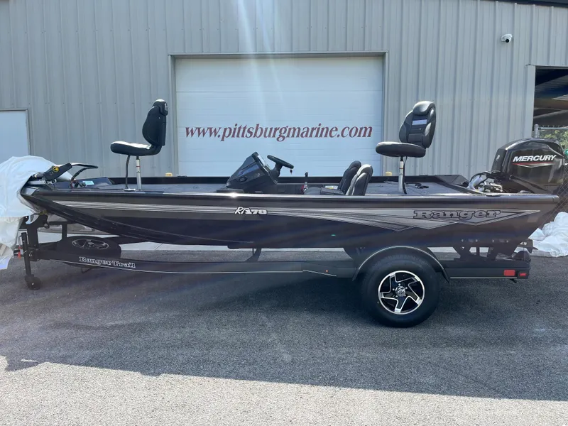 The Image of 2026 Ranger RT178 boat at Pittsburg Marine dealership, featuring Mercury outboard motor. - 0