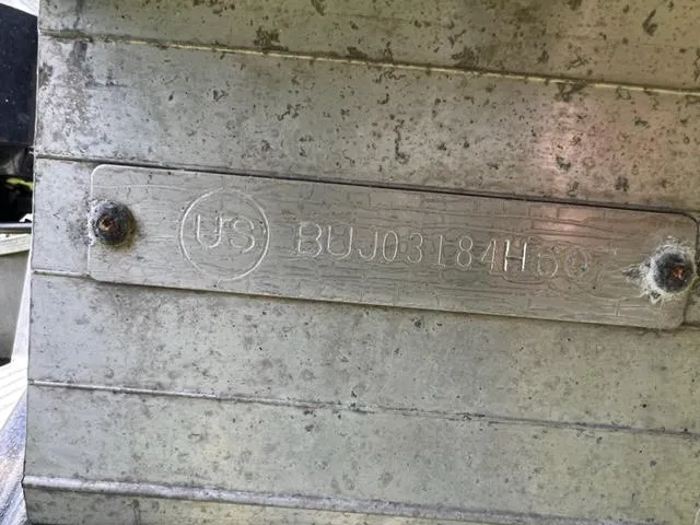 Slide: The Image of 2007 Sun Tracker Bass Buggy serial number plate on metal surface. - 6