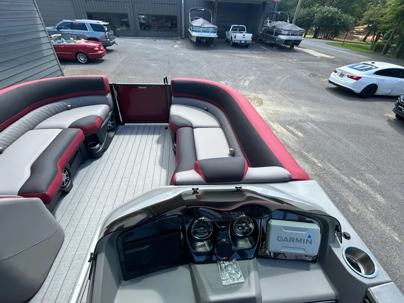 Slide: The Image of 2024 Avalon LSZ 2385 CRB pontoon boat interior with Garmin navigation system. - 14