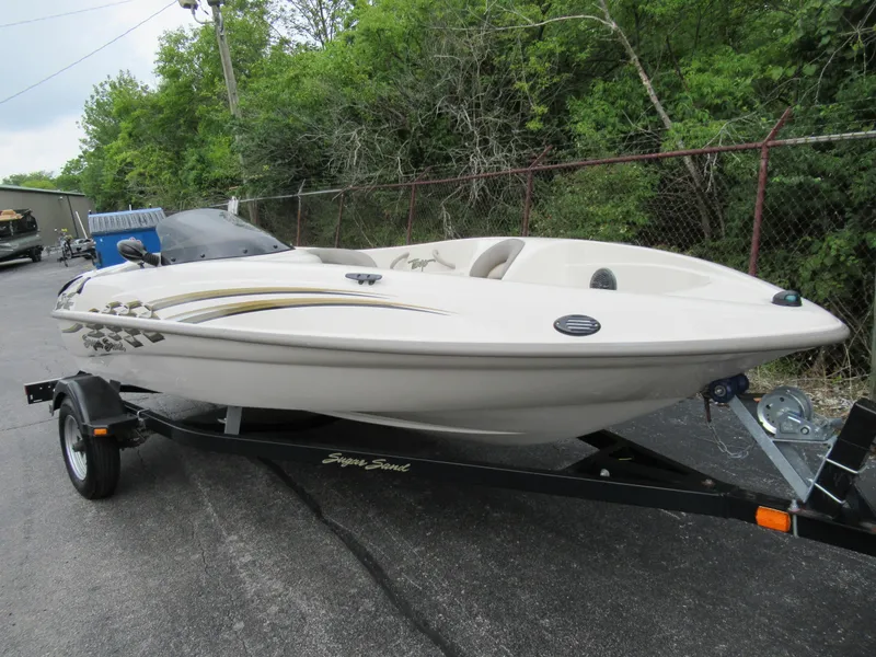 Slide: The Image of 2004 Sugar Sand Tango Xtreme boat on a trailer. - 4