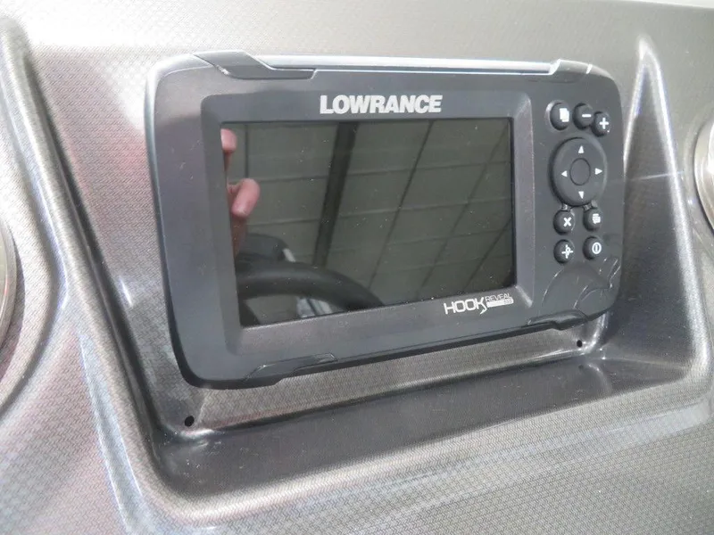 Slide: The Image of Lowrance Hook Reveal fish finder on 2024 Crest Classic LX 220 SLRC boat. - 4