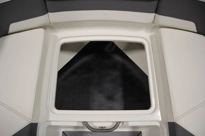 Slide: The Image of 2024 Heyday H20 boat interior storage compartment with sleek design and modern finish. - 12