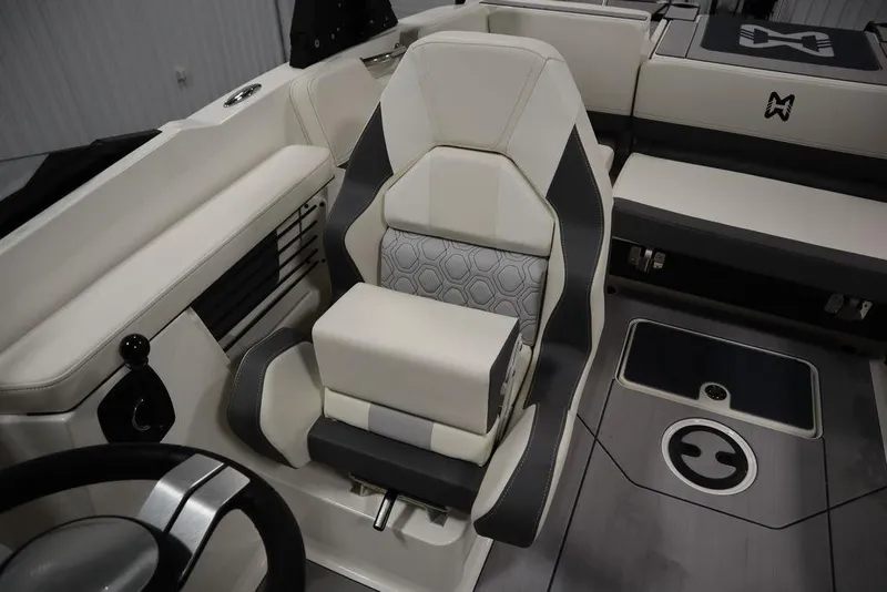 Slide: The Image of 2024 Heyday H20 boat interior with modern seating and sleek design. - 34