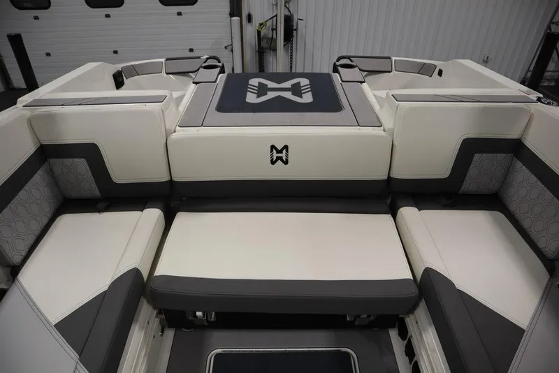 Slide: The Image of 2024 Heyday H20 boat interior with stylish seating and modern design. - 47