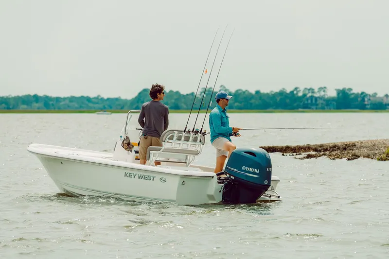 Slide: The Image of 2024 Key West 188 Bay Reef boat with two people fishing. - 32