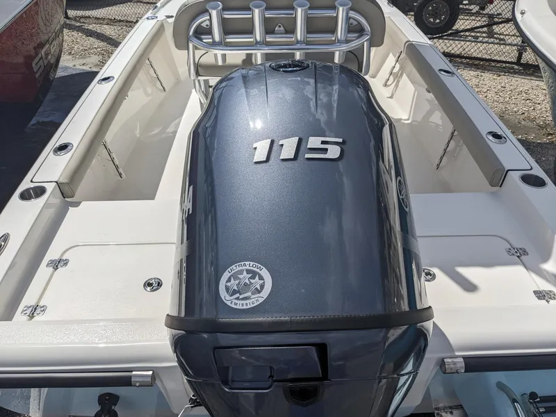 Slide: The Image of 2024 Key West 188 Bay Reef boat with 115 HP engine. - 4