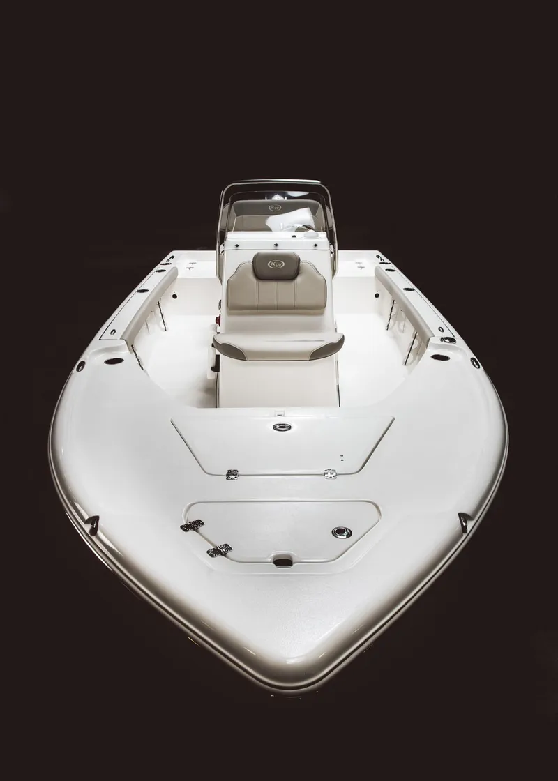 Slide: The Image of 2024 Key West 188 Bay Reef boat, front view, sleek design. - 41