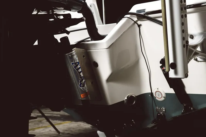 Slide: The Image of 2024 Key West 230 Bay Reef boat stern with Atlas hydraulic jack plate. - 22