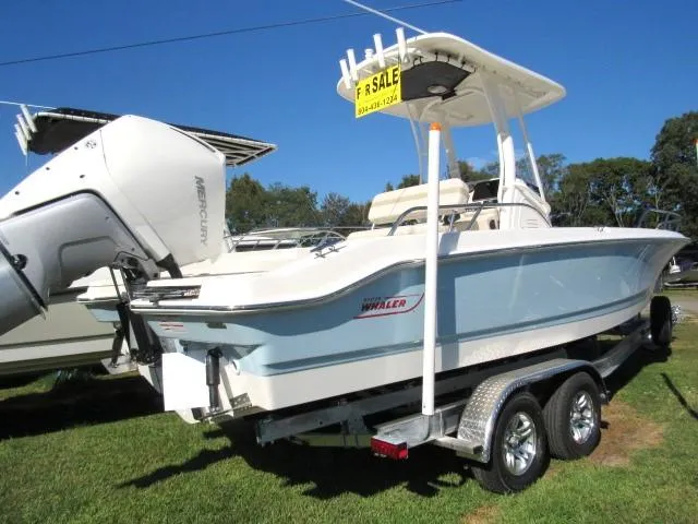 Slide: The Image of 2024 Boston Whaler 250 Dauntless boat on trailer, for sale. - 27