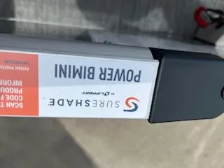 Slide: The Image of 2024 Sweetwater 2286SFL SureShade Power Bimini label close-up - 14