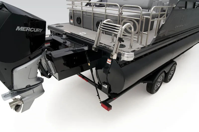 Slide: The Image of 2024 Regency 230 LE3 Sport pontoon boat with Mercury outboard motor. - 47