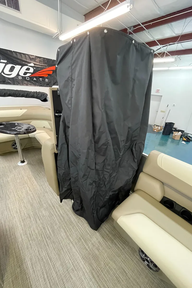 Slide: The Image of 2024 SunChaser Geneva Cruise 20 interior with privacy curtain. - 11