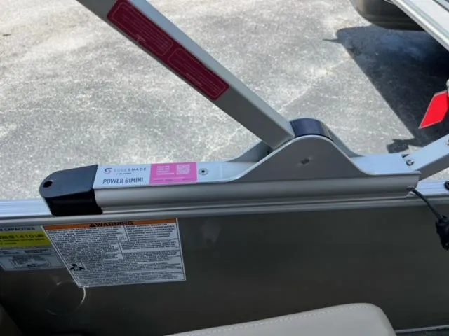 Slide: The Image of SunChaser Geneva Cruise 20, 2024 model, featuring a Power Bimini mechanism. - 17