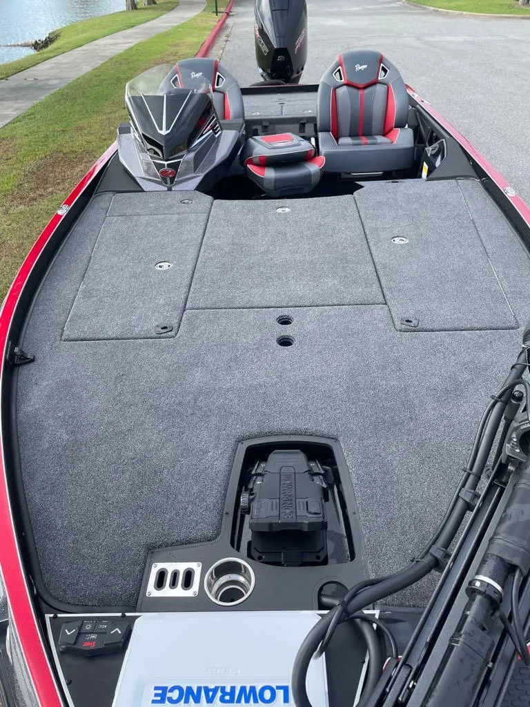 Slide: The Image of 2024 Ranger Z520R Ranger Cup Equipped fishing boat with spacious deck and advanced equipment. - 2