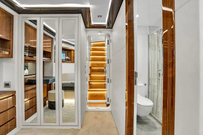 Slide: The Image of Forward Cabin and Head off Galley Stairs - 34