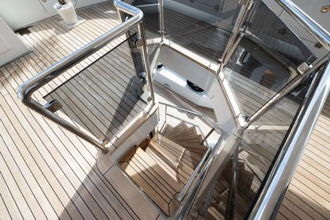 Slide: The Image of Stairs down from Bridge Deck, Aft - 57