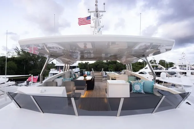 Slide: The Image of Flybridge Deck Looking Aft - 64