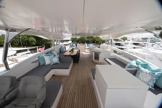 Slide: The Image of Flybridge Deck Looking Aft - 72