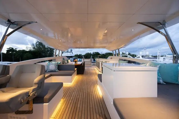 Slide: The Image of Flybridge Deck Evening  - 74